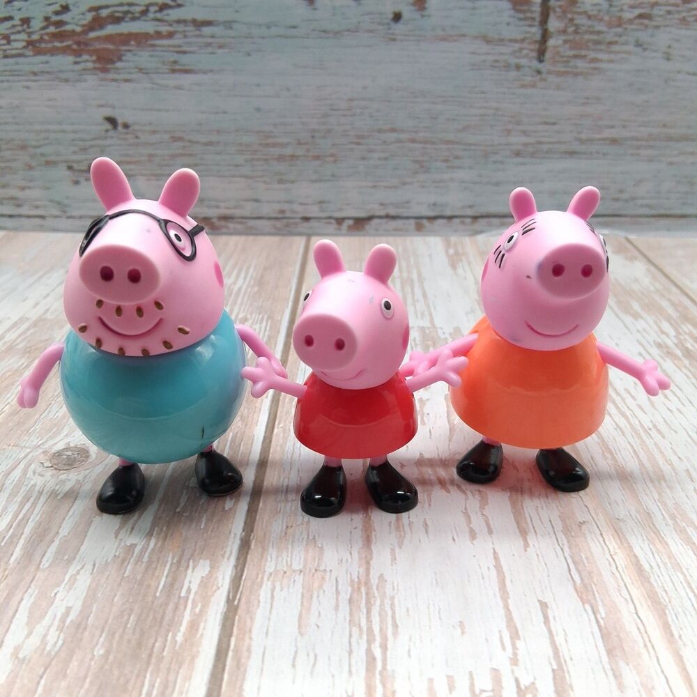 2011 Mattel Peppa Pig Family Figure Set Daddy Pig Peppa Mummy Loose Toy Lot Kids